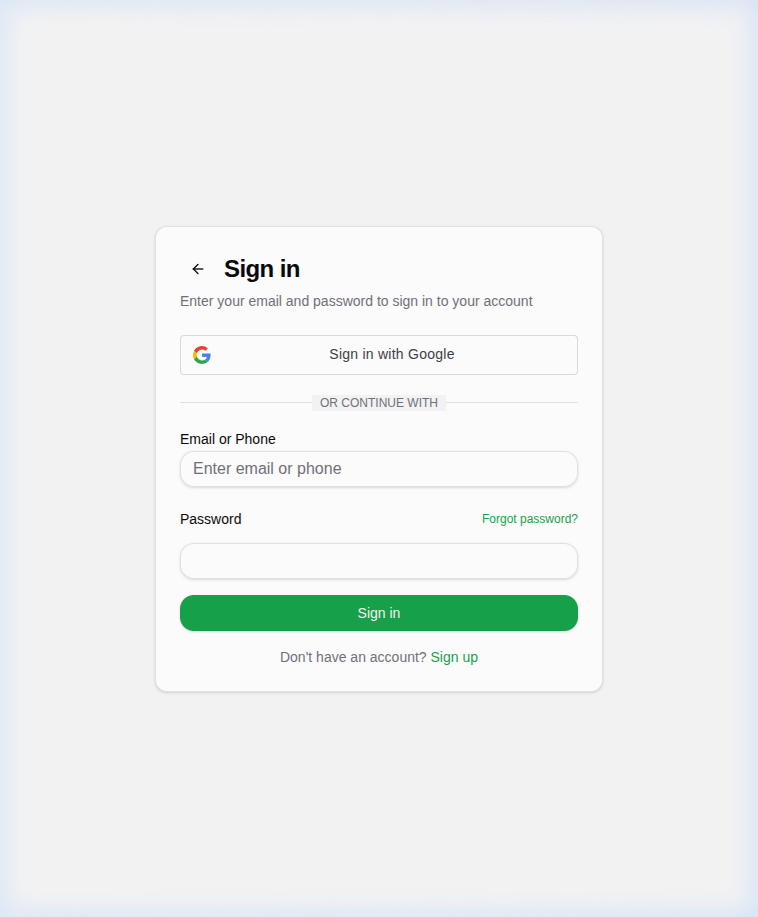 Login Page